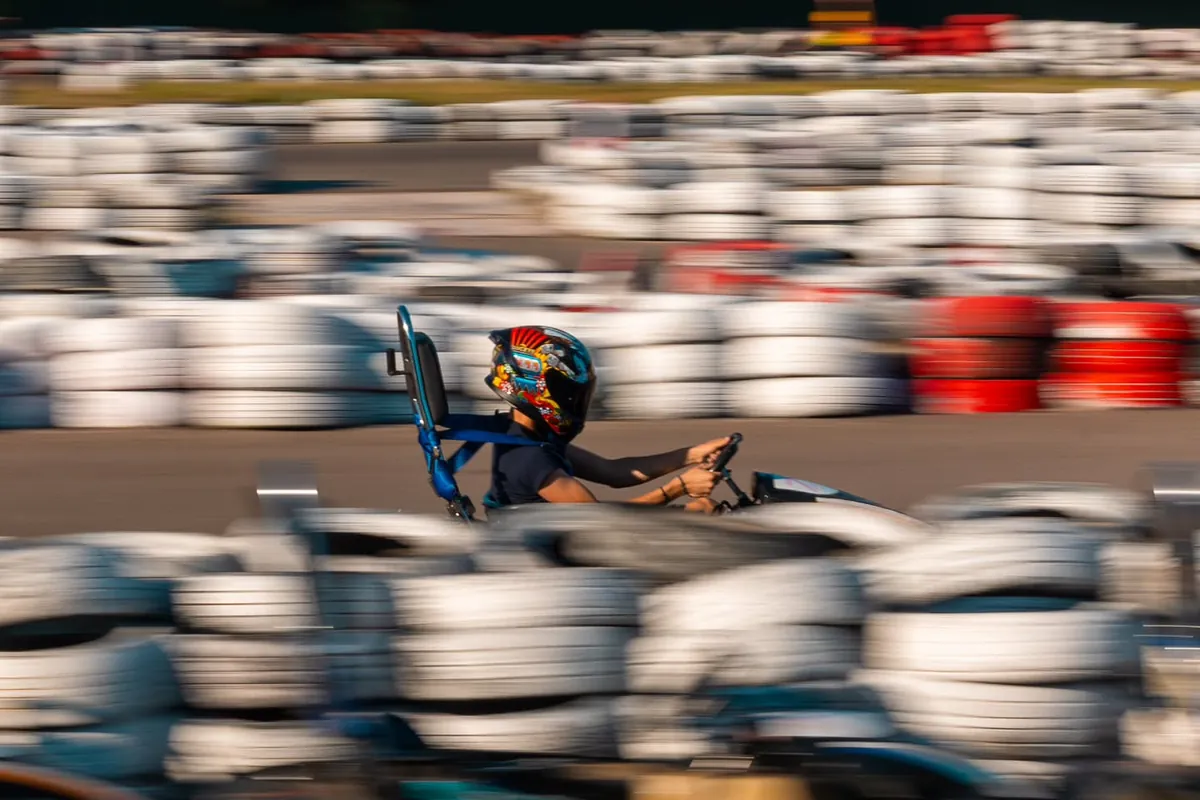 Kart racing in motion